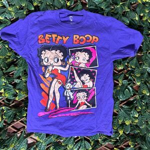 Betty Boop Purple Graphic T Shirt Size Medium